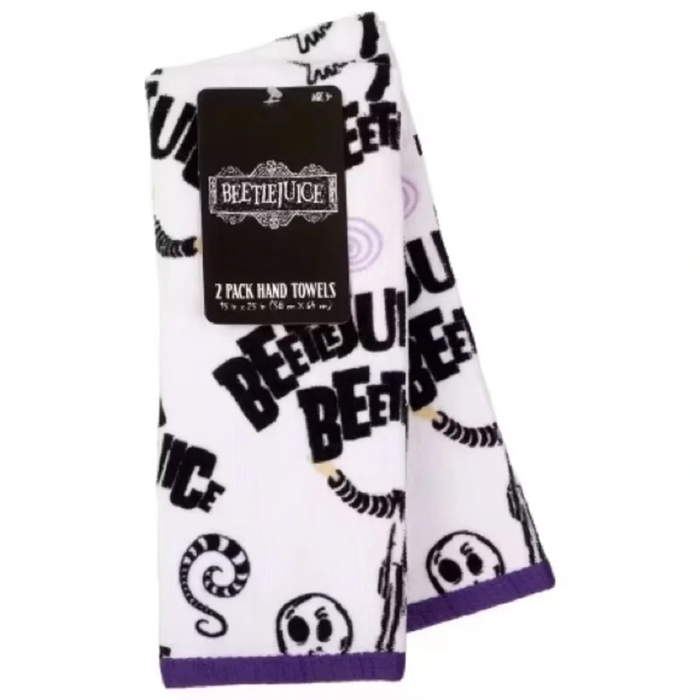 BeetleJuice 2 pack Hand Towels new